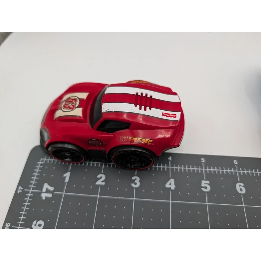 Fisher Price Mattel Cars Red Blue Xtreme Racing Lot of 3 2008 NO Charger‎